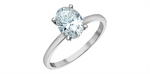 Load image into Gallery viewer, 14K White Gold Hidden Halo Oval Lab Diamond Engagement Ring
Centre St
