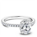 Load image into Gallery viewer, White Gold Hidden Halo Diamond Semi-Mount
