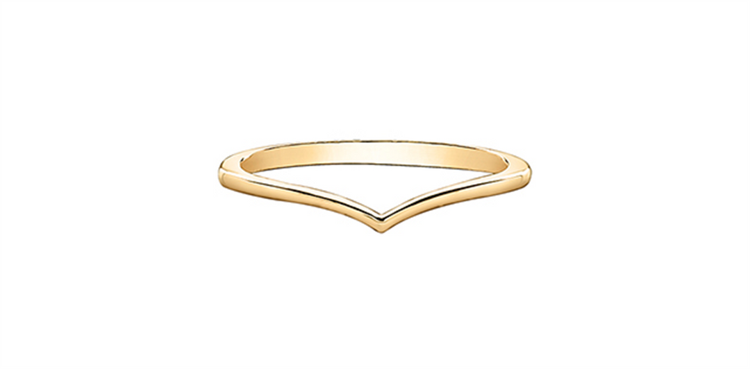 Lady's 10K Yellow Gold Curved Band