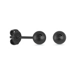 Load image into Gallery viewer, Black Stainless Steel Ball Polished Stud Earrings
Dimensions: 5mm mm
