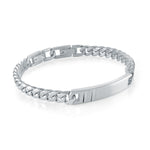 Load image into Gallery viewer, Stainless Steel ID Curb Bracelet 
Length: 8&quot; + 0.5&quot;
Width: 7.7mm
Fi
