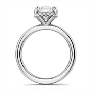 14K White Gold Hidden Halo Diamond Engagement Ring Semi-Mount
Fits Ce