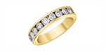 Load image into Gallery viewer, Lady&#39;s 14K Yellow Gold Channel Set Lab Diamonds Band
Diamond Shape: Round
