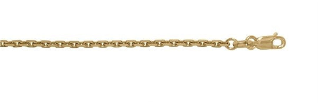 10K Yellow Gold Solid Cable Link Chain 
Length: 20"
Width: 1.5mm
Fi