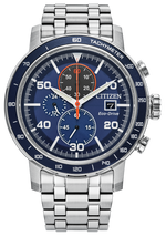 Load image into Gallery viewer, CITIZEN Men&#39;s Stainless Steel Eco-Drive Sport Watch with Blue Dial
Co
