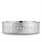 Load image into Gallery viewer, Men's White Gold Flat Diamond Band
Total Diamonds: 0.24cttw
Top Widt
