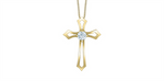 Load image into Gallery viewer, 10K Yellow Gold Lab Diamond Cross Religious Pendant Necklace

PENDAN
