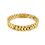 Load image into Gallery viewer, Gold Stainless Steel Rolex Bracelet 
Length: 8.5&quot;
