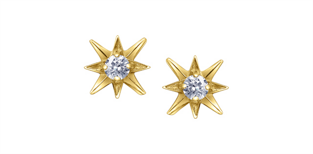 14K Yellow Gold Northern Star Diamonds Stud Earrings
Total Diamonds: