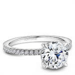 Load image into Gallery viewer, White Gold Side Stones Diamond Semi-Mount