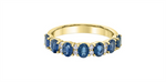 Load image into Gallery viewer, 10K Yellow Gold Single Row Sapphires and Diamonds Band
Primary Stone:
