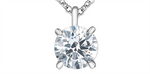 Load image into Gallery viewer, 14K White Gold Lab Diamond Pendant Necklace
