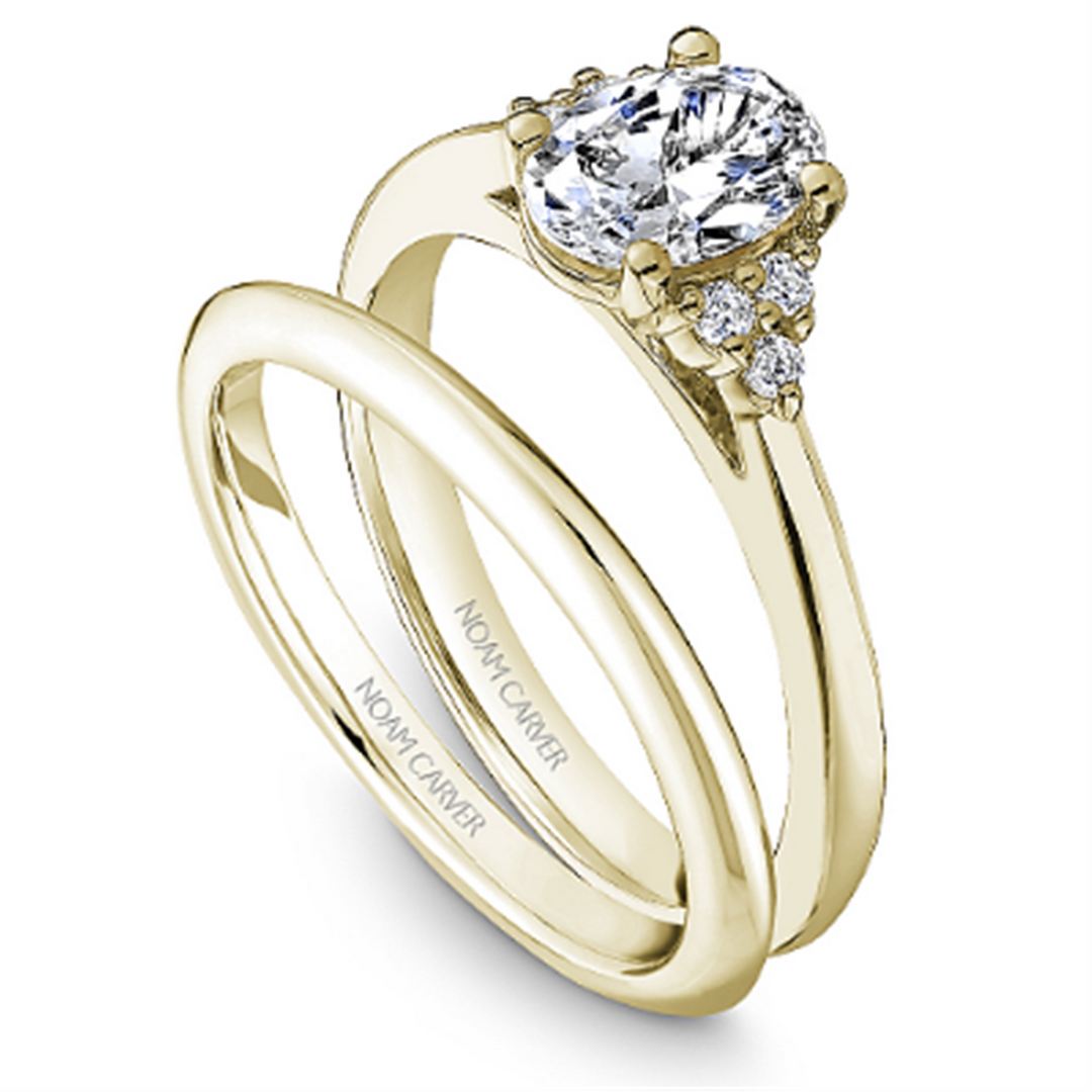 Yellow Gold Modern Diamond Semi-Mount