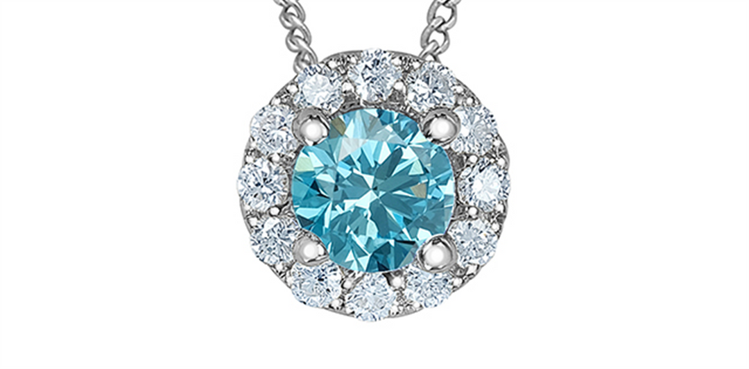 10K White Gold Blue Lab Diamond Halo Pendant Necklace

PENDANT
Tota