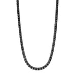 Load image into Gallery viewer, Black Stainless Steel with Cubic Zirconium 
Length: 20&quot;
