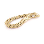 Load image into Gallery viewer, Gold Stainless Steel Curb Bracelet 
Length: 8&quot; + 0.5&quot;
