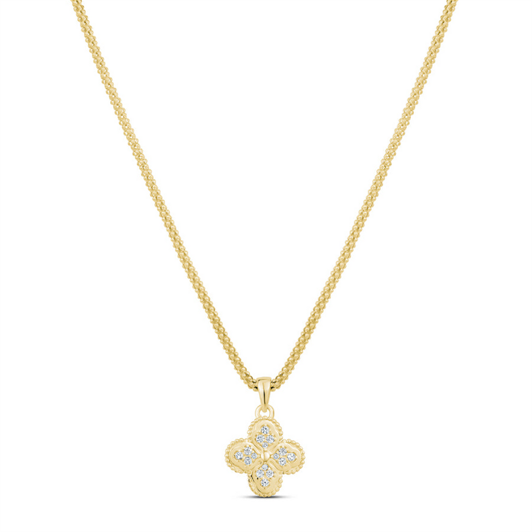 Yellow Sterling Silver Clover Pendant Necklace

PENDANT
Stone: Cubi