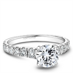 Load image into Gallery viewer, White Gold Side Stones Diamond Semi-Mount
