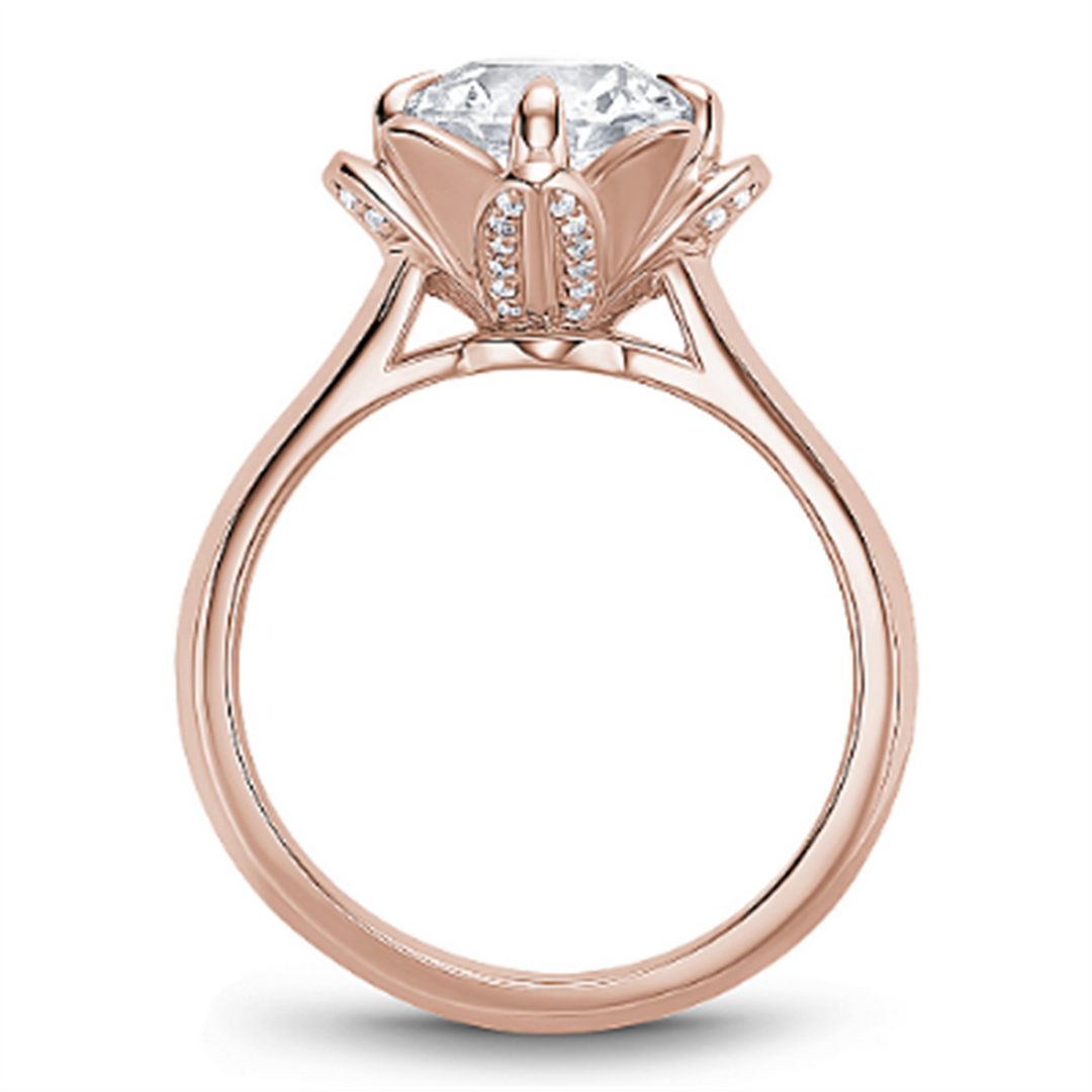 Rose Gold Floral Diamond Semi-Mount