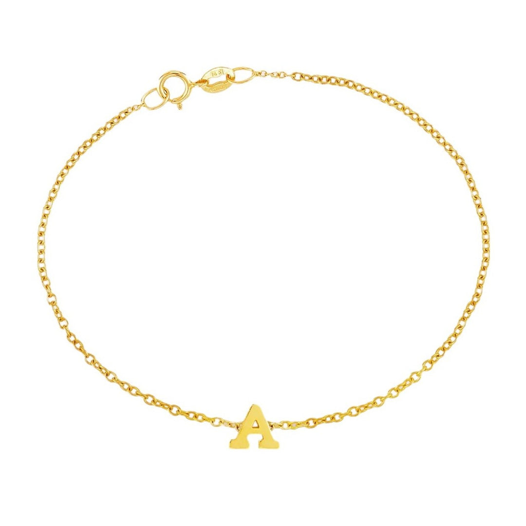 Personalized 14K Yellow Gold Initial Bracelet

Note: This modern bra