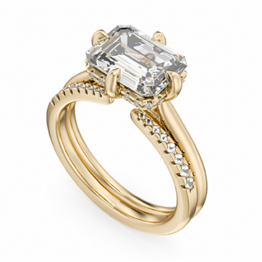 Yellow Gold Solitaire Diamond Semi-Mount