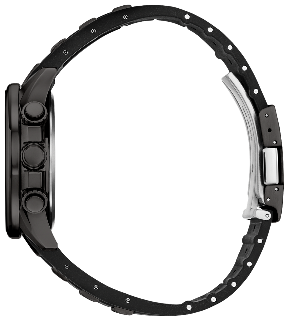 CITIZEN Men's Stainless Steel Solar Chronograph Watch with Black Dial