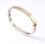 Load image into Gallery viewer, Stainless Steel Greek Pattern Bangle 
Length: 7&quot;
Width: 6.9mm
 
Co
