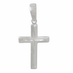 Load image into Gallery viewer, Sterling Silver Polished Cross Religious Pendant 
Length: 20mm
