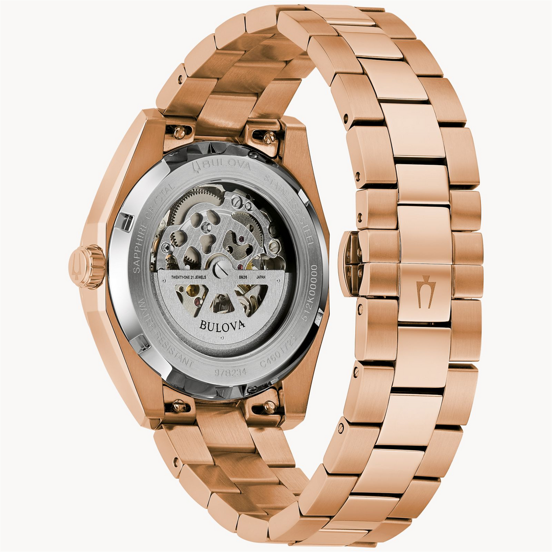 BULOVA Men's Stainless Steel Automatic Dress Watch with Purple Dial
C