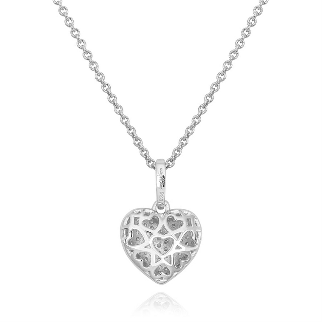 White Sterling Silver Puffed Heart Polished Pendant Necklace

PENDAN