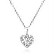 White Sterling Silver Puffed Heart Polished Pendant Necklace

PENDAN