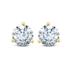 Load image into Gallery viewer, Yellow Gold Vermeil Sterling Silver Cubic Zirconiums Round Polished St