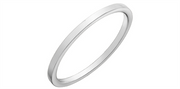 Lady's 10K White Gold Flat Band