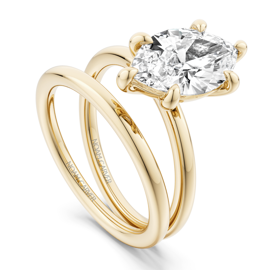 Yellow Gold Solitaire Engagement Ring Mount
Fits Centre: 2.00ct Marqu