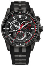 Load image into Gallery viewer, CITIZEN Men&#39;s Stainless Steel Solar Chronograph Watch with Black Dial
