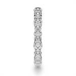 Load image into Gallery viewer, Lady&#39;s White Gold Prong Set Eternity Lab Diamonds Band
Diamond Shape: Marquise, Round
