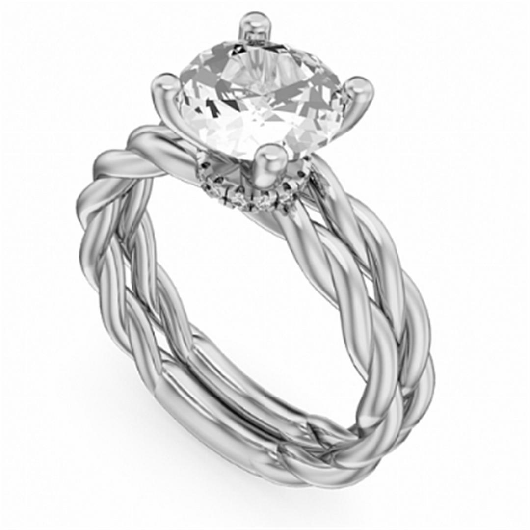 Yellow Gold Solitaire Diamond Semi-Mount