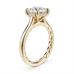Load image into Gallery viewer, Yellow Gold Hidden Halo Diamond Engagement Ring Semi-Mount
Fits Centr
