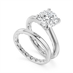 Load image into Gallery viewer, 14K White Gold Solitaire Diamond Engagement Ring Semi-Mount
Fits Cent