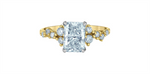 Load image into Gallery viewer, 14K Yellow &amp; White Gold Modern Radiant Lab Diamond Engagement Ring
Ce