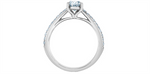 Load image into Gallery viewer, 14K White Gold Side Stones Oval Lab Diamond Engagement Ring
