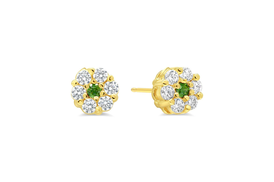 Kid's 14K Yellow Gold Flower Stud Earrings
Collection: Cluster