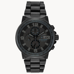 Load image into Gallery viewer, CITIZEN MA Stainless Steel Eco-Drive Chronograph Watch with Black Dial
