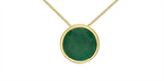 Load image into Gallery viewer, 10K Yellow Gold Round Polished Emerald Pendant Necklace

PENDANT
Pr
