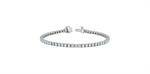 Load image into Gallery viewer, 14K White Gold Lab Diamonds Tennis Bracelet 
Total Diamonds: 5 cttw V
