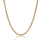Load image into Gallery viewer, Gold Stainless Steel Round Box Chain 
Length: 20"
