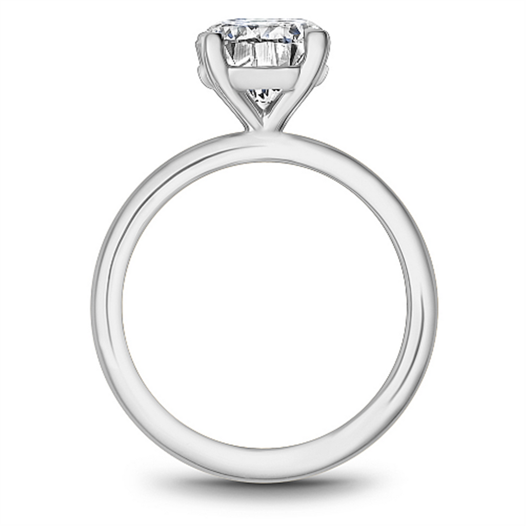 14K White Gold Solitaire Diamond Engagement Ring Semi-Mount
Fits Cent