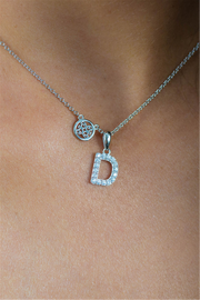 White Sterling Silver Initial 