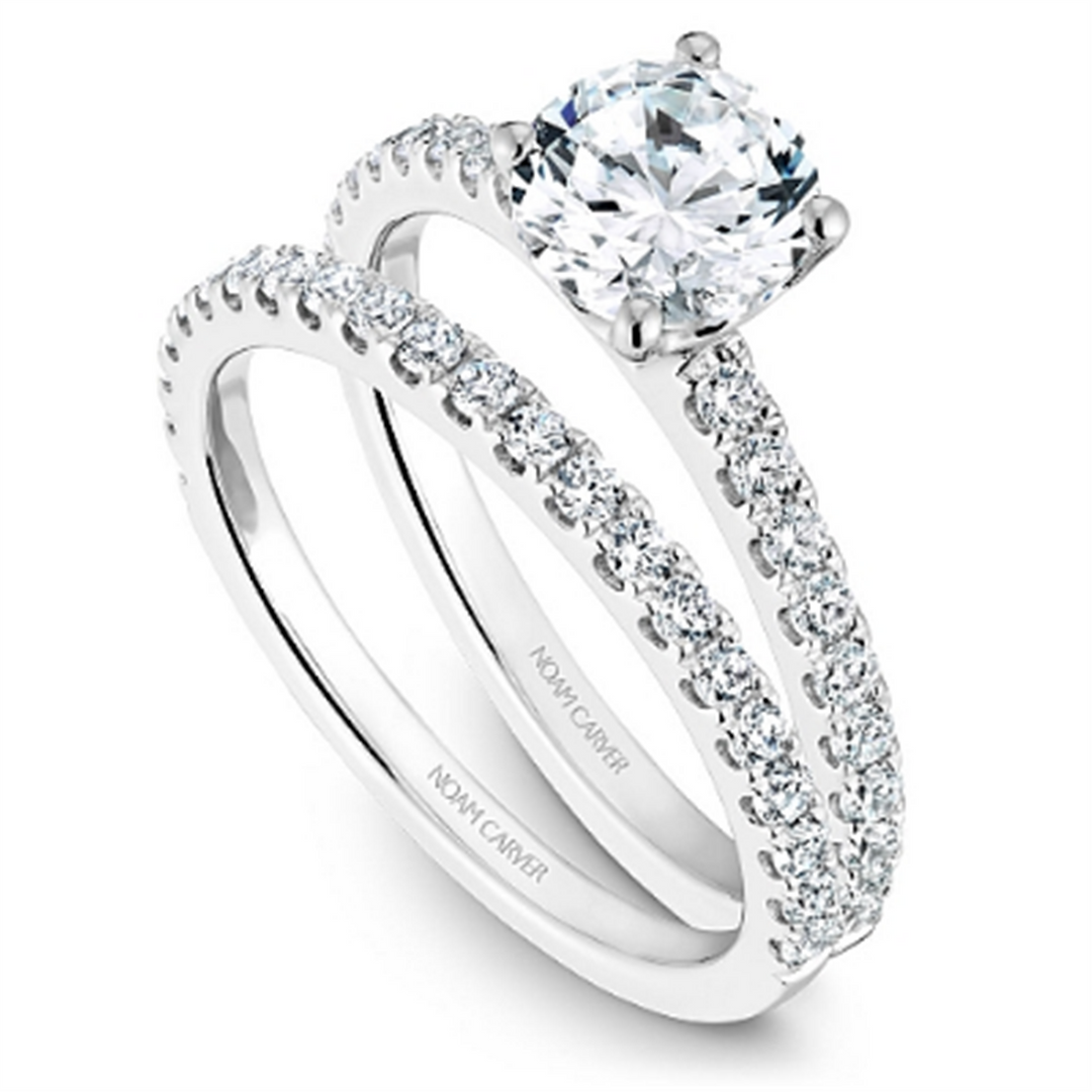 White Gold Side Stones Diamond Semi-Mount