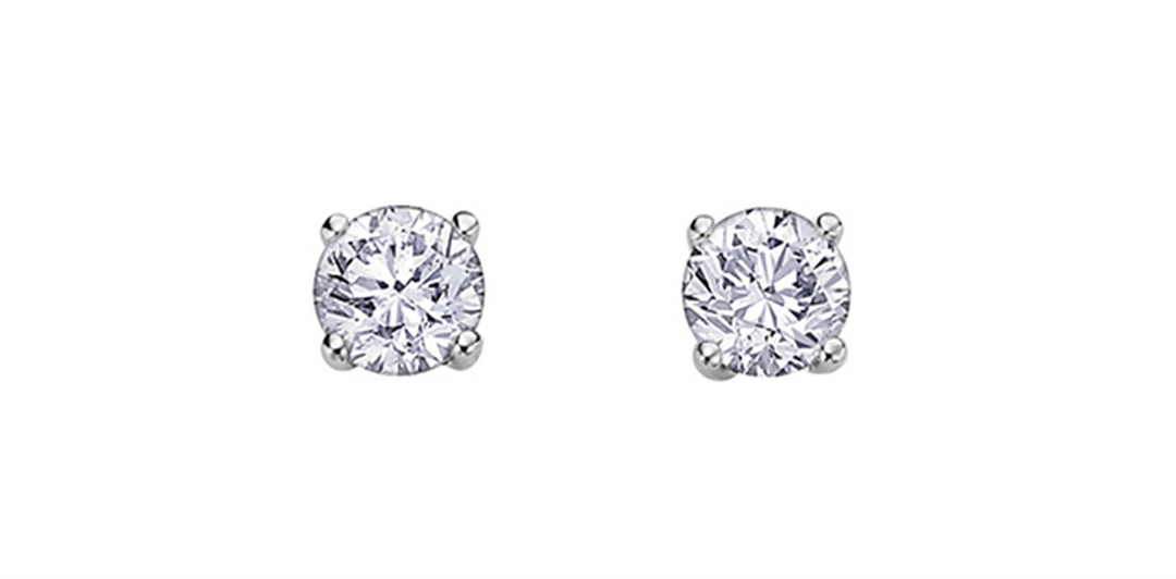 14K White Gold Diamond Stud Earrings
Total Diamonds: 1cttw I1 F/G
Ea